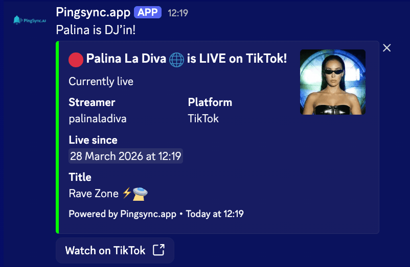 Live Notification Example